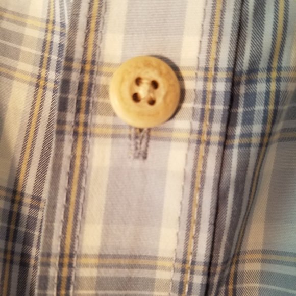 GH Bass Earth Button-up shirt Men's XXL/TTG Blue Plaid Short Sleeve Breathable - Picture 4 of 9